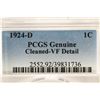 Image 3 : 1924-D LINCOLN CENT KEY DATE PCGS GENUINE