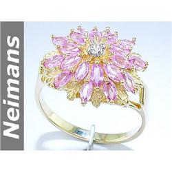 2.25 ct Certified Sapphire & Diamond Ring 14kt