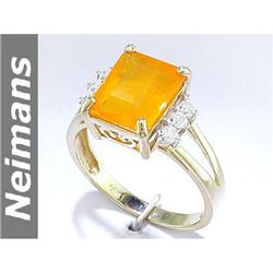 USGL Certified .75 ct Apatite & Diamond Ring 14kt Gold