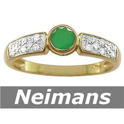.50 ct Emerald & Diamond Ring 14kt CERTIFIED