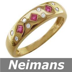 USGL Certified .50 ct Gem Ruby & Diamond Ring 14kt Gold