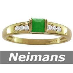 .50 ct Emerald & Diamond Ring 14kt CERTIFIED