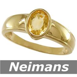 USGL Certified Top Gem 1.00 ct Citrine Ring 14kt Gold