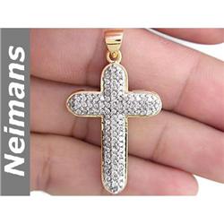1.00 ct Certified VS Diamond Cross Pendant 14K