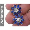 Image 1 : 7.50 ct Sapphire & Diamond Stud Earrings 14kt