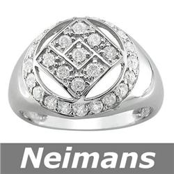 Men's 1.00 ct VS Diamond Gents Ring 14kt Gold USGL CERT