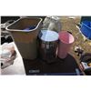 Image 1 : 3 waste baskets + misc items