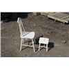 Image 2 : Chair & stool 34" tall & 12" tall
