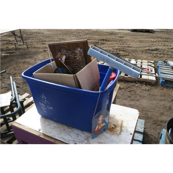 Tub + Squeegee + Misc. items