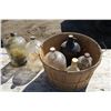 Image 2 : Lot Vintage Glass Jugs + basket