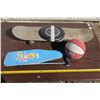 Image 1 : Vintage Iron Board toy + Skateboard+ Ball & frisbee