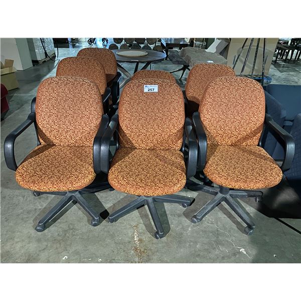 7 ROLLING OFFICE CHAIRS