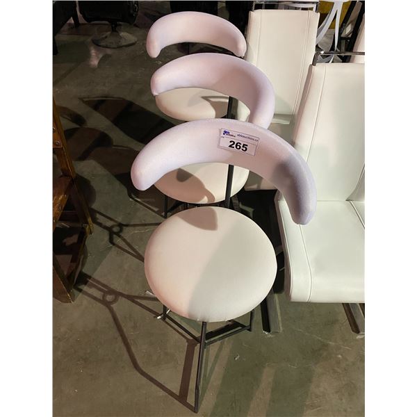 3 ADJUSTABLE + SWIVEL BAR STOOLS