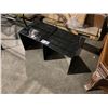 Image 1 : 2 GLASS SIDE TABLES 16 X 16"