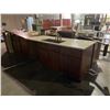 Image 1 : FULL KITCHEN CABINET SET WITH GRANITE TOPS & DOUBLE STAINLESS STEEL SINK
