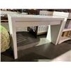 Image 2 : SIDE TABLE WITH GLASS TOP 16 X 47.5"