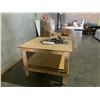 Image 2 : WORK TABLE 96 X 48" WITH MANNEQUIN PARTS & CHRISTMAS LIGHTS