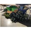 Image 8 : TOP + BOTTOM TABLE OF ASSORTED SET DEC ITEMS AND MISC. ITEMS (TABLE NOT INCLUDED)