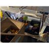 Image 8 : TOP + BOTTOM TABLE OF ASSORTED SET DEC ITEMS AND MISC. ITEMS WITH SHOP TABLE