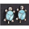 Image 2 : Navajo Sterling Turquoise Turtle Jewelry Set
