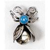 Image 1 : Vintage Navajo Sterling Turquoise Bug Pin