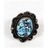 Image 1 : Navajo Old Pawn Sterling Turquoise Ring, Size 7.5