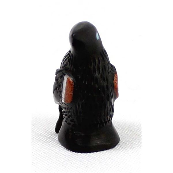 Zuni Red Wing Blackbird Fetish by Edison Bobelu