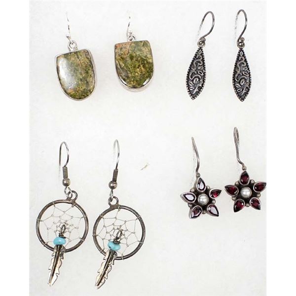 4 Pairs of Southwestern Earrings