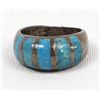 Image 1 : Zuni Old Pawn Sterling Inlay Turquoise Ring, 8.5