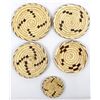 Image 1 : 5 Native American Tohono O'odham Flat Baskets