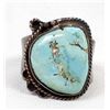 Image 1 : Navajo Old Pawn Sterling Turquoise Ring, Size 14