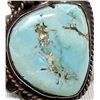 Image 2 : Navajo Old Pawn Sterling Turquoise Ring, Size 14