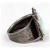 Image 5 : Navajo Old Pawn Sterling Turquoise Ring, Size 14