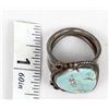 Image 6 : Navajo Old Pawn Sterling Turquoise Ring, Size 14