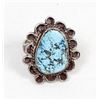 Image 1 : Navajo Old Pawn Sterling Turquoise Ring, 10.75