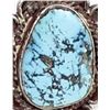 Image 2 : Navajo Old Pawn Sterling Turquoise Ring, 10.75