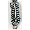 Image 2 : Zuni Sterling Needlepoint Turquoise Watch Band