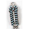 Image 3 : Zuni Sterling Needlepoint Turquoise Watch Band