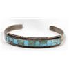 Image 1 : Zuni Old Pawn Sterling Inlay Turquoise Bracelet