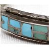 Image 3 : Zuni Old Pawn Sterling Inlay Turquoise Bracelet