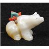 Image 1 : Zuni Mother of Pearl Bear Fetish by F. Laiwakete