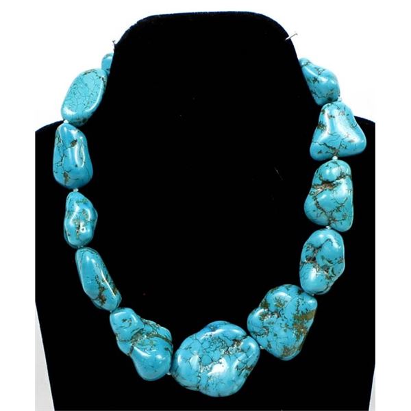 Large Turquoise Nugget Necklace