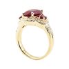 Image 4 : 5.01 ctw Ruby and Diamond Ring - 14KT Yellow Gold
