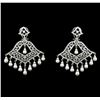 2.95 ctw Diamond Earrings - 14KT White Gold