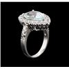 Image 4 : 4.65 ctw Aquamarine and Diamond Ring - 14KT White Gold