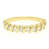 14k Yellow Gold .60 ctw G/H VS2 Bar Set Round Brilliant Diamond Band Ring