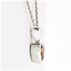 Image 5 : 14k White Gold GIA 0.70 ctw Fancy Deep Brown Orange Heart Natural Diamond Pendan