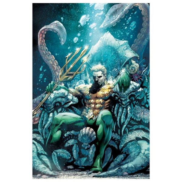 DC Comics, "Aquaman #18" Numbered Limited Edition Giclee on Canvas by Paul Pelle