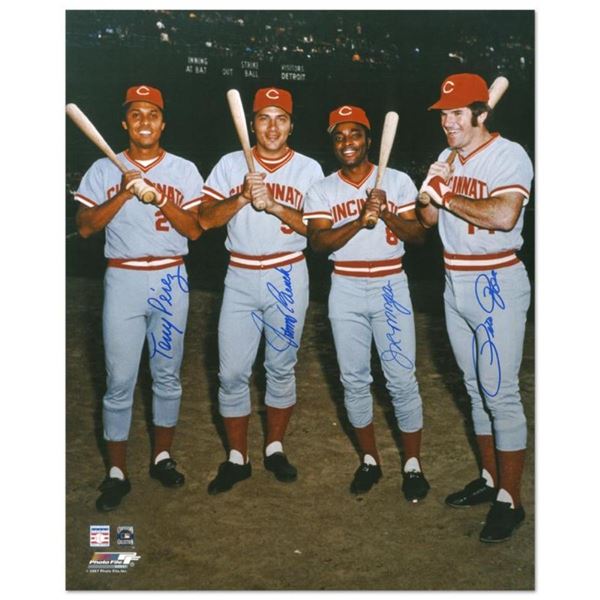  The Big Four  Photograph Autographed by the Big Red Machine's Johnny Bench, Ton