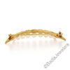 Image 6 : 14kt Yellow Gold Graduated Round Cultured Pearl Polished Crescent Brooch